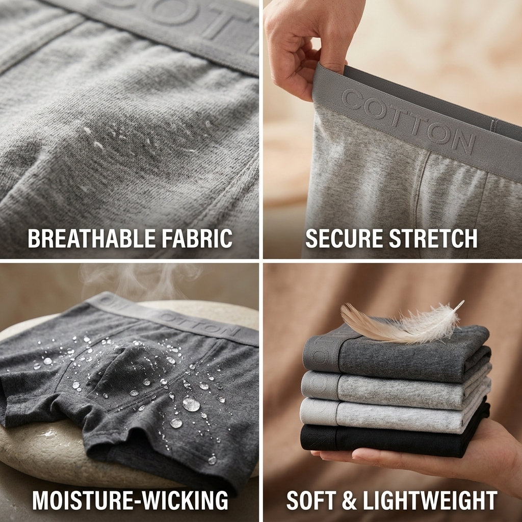 Organic Cotton & Moisture-Wicking Men's Boxer Briefs (5-Pack)