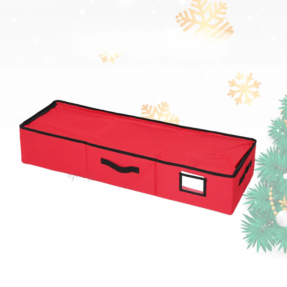 Ornament Storage Box Adjustable Dividers & Clear Viewing Window