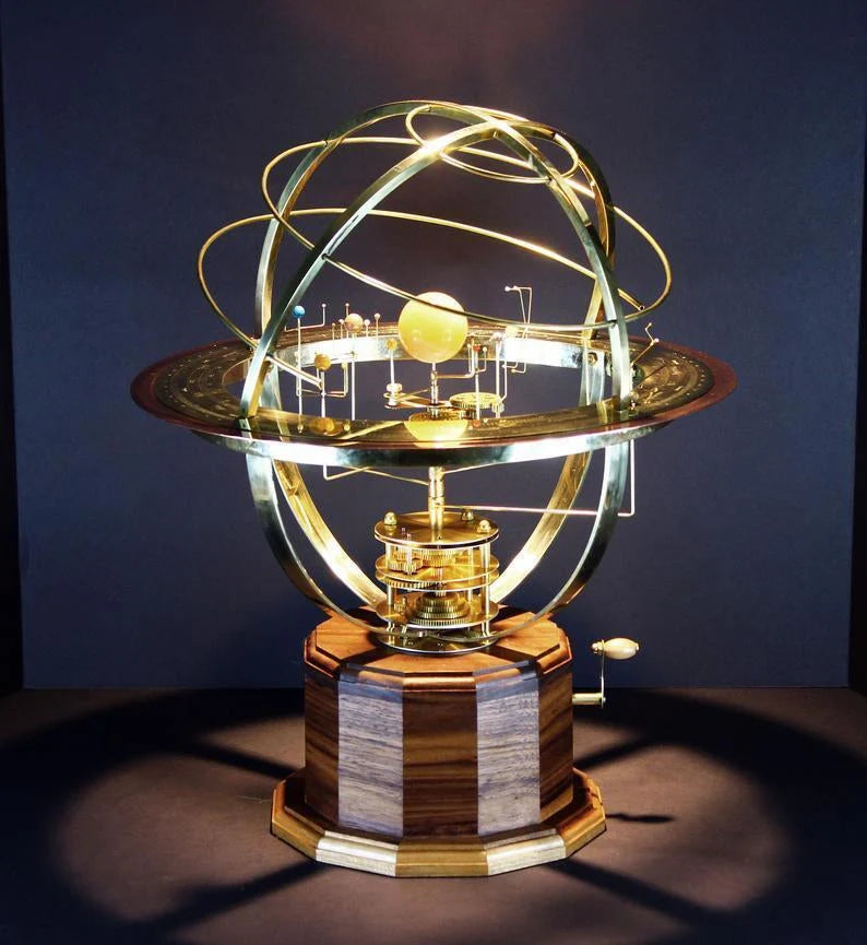 Orrery Model Moving Planetary Display Brass Gears