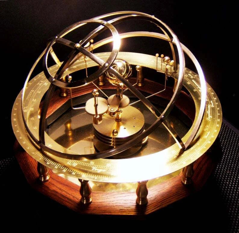 Orrery Model Moving Planetary Display Brass Gears