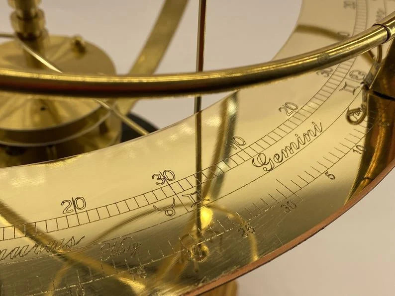 Orrery Model Moving Planetary Display Brass Gears