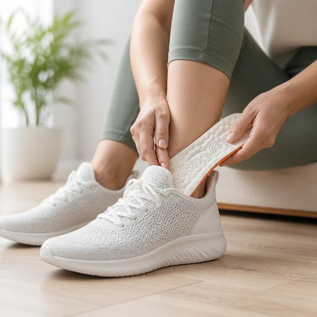 Orthopädische Einlegesohlen mit gezielter Fersen- und Fußgewölbeunterstützung für ganztägigen Komfort