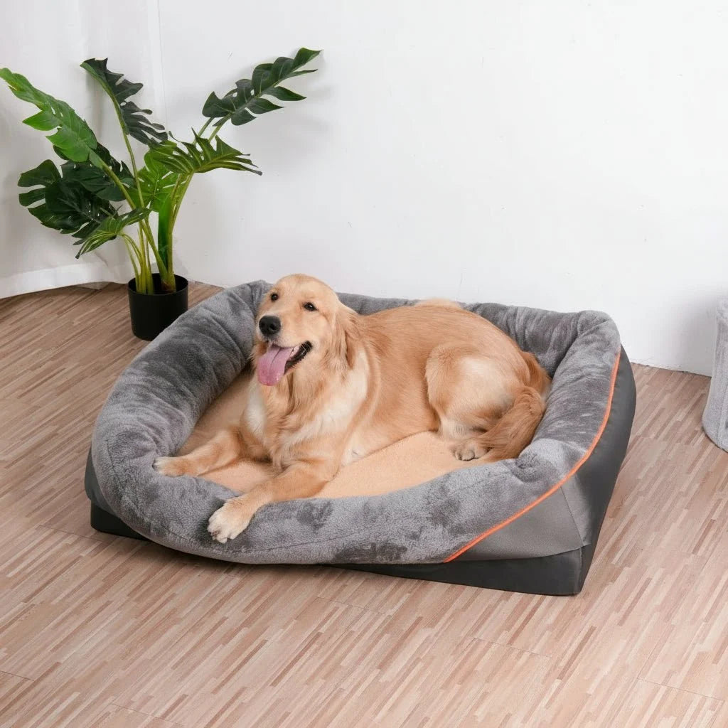 Orthopedic Dog Bed Memory Foam Raised Pillow Waterproof Cover