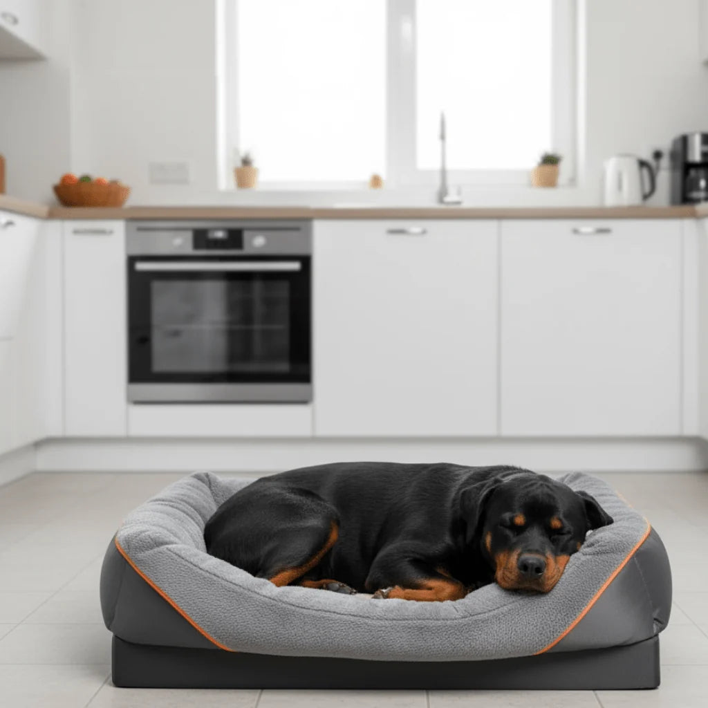 Orthopedic Dog Bed Memory Foam Raised Pillow Waterproof Cover