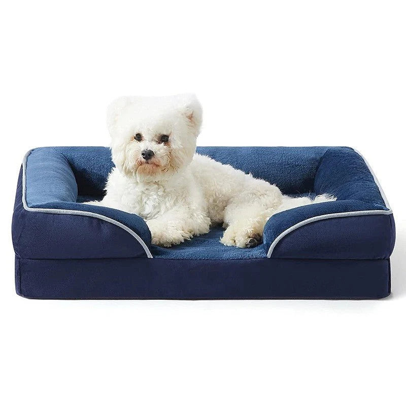 Orthopedic Dog Bed Velvet Cover Removable Machine-Washable