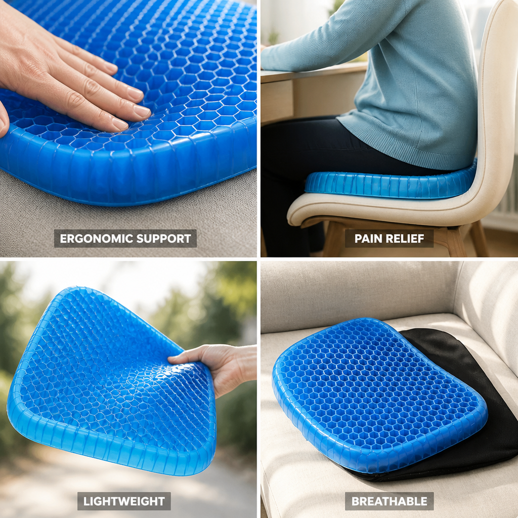 Orthopedic Honeycomb Gel Seat Cushion