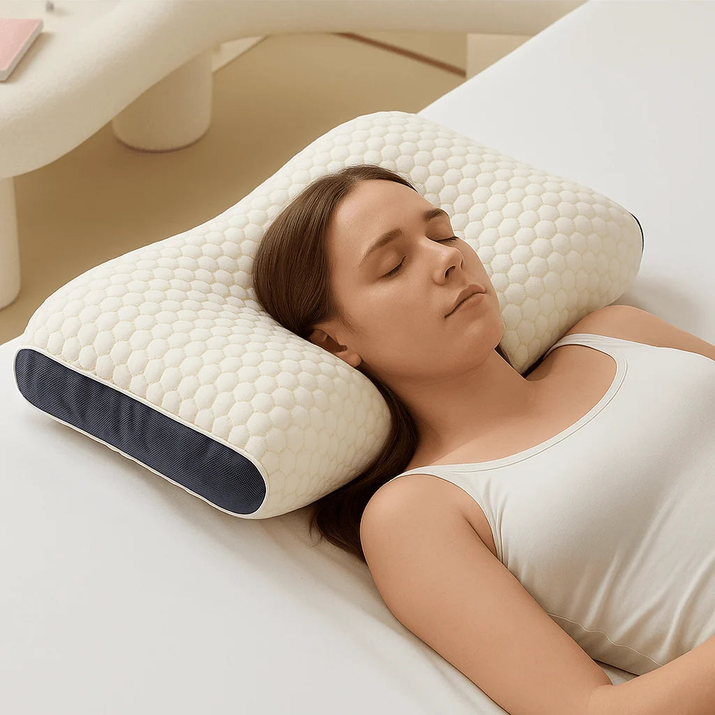 Orthopedic Pillow Ergonomic Neck Support Removable Washable Cover