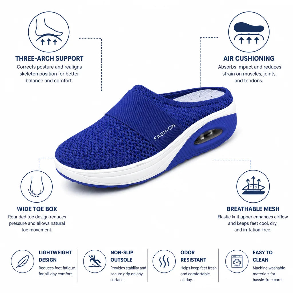 Orthopedic Walking Shoes Air-Cushioned Three-Arch Support
