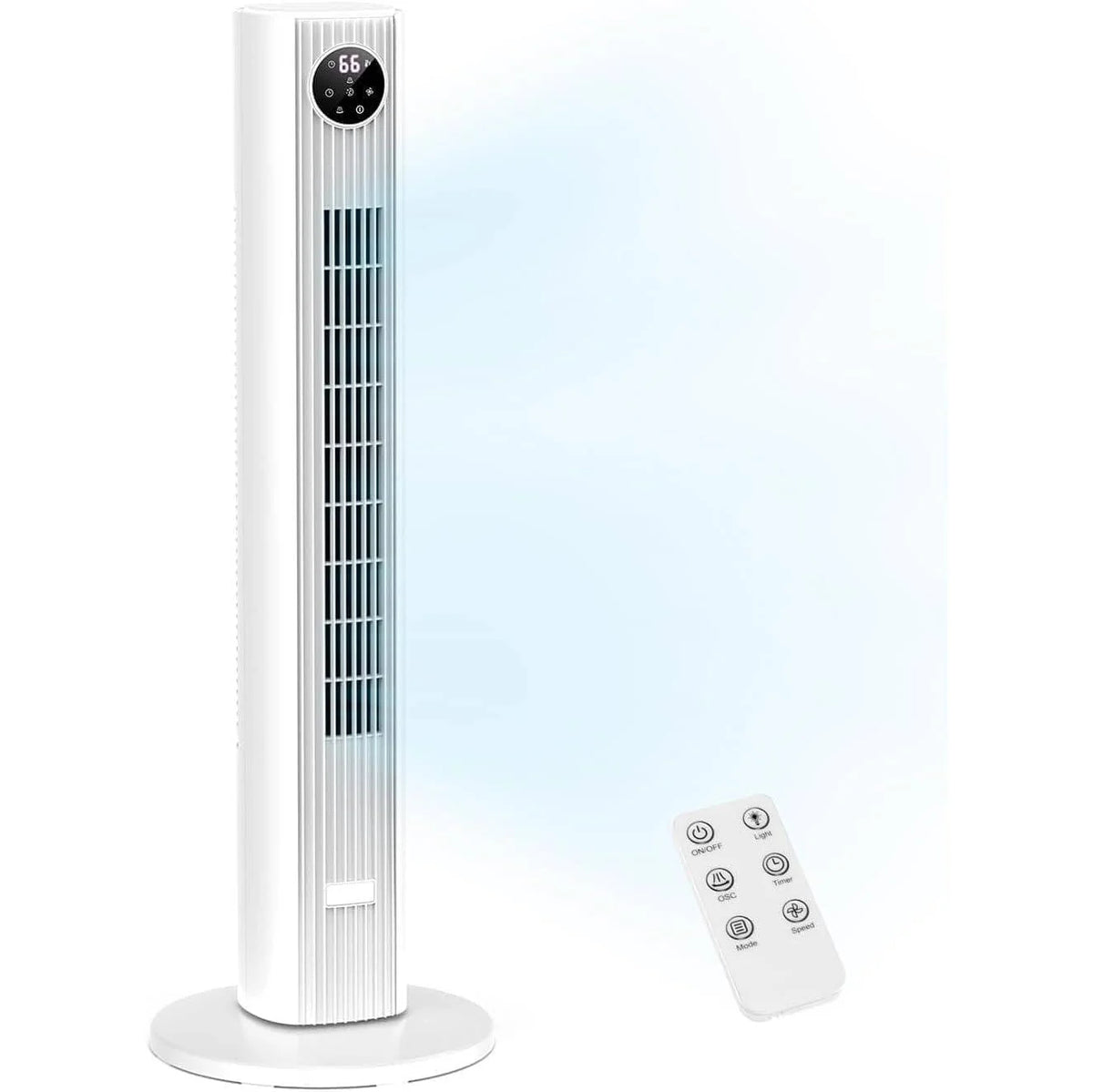 Oscillating Tower Fan 90° Oscillation Remote & LED Controls