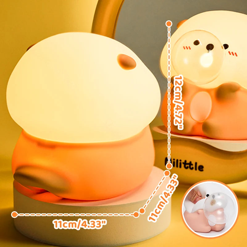 Otter Night Light Soft Silicone Three Brightness Levels