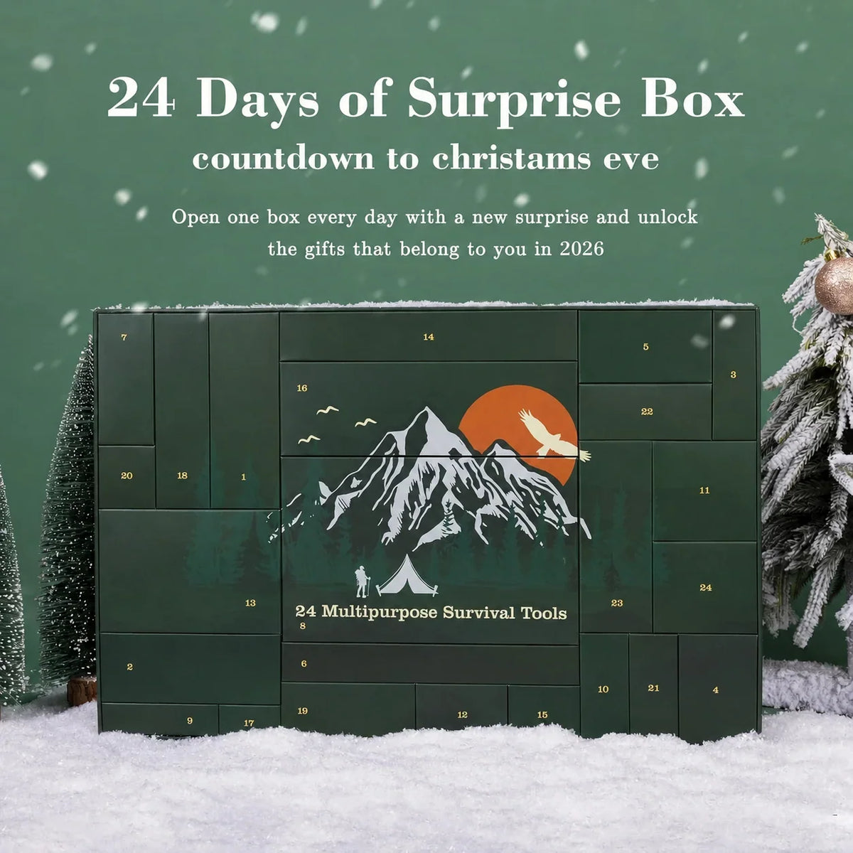 Outdoor Advent Calendar 24-Piece Camping & Hiking Gear
