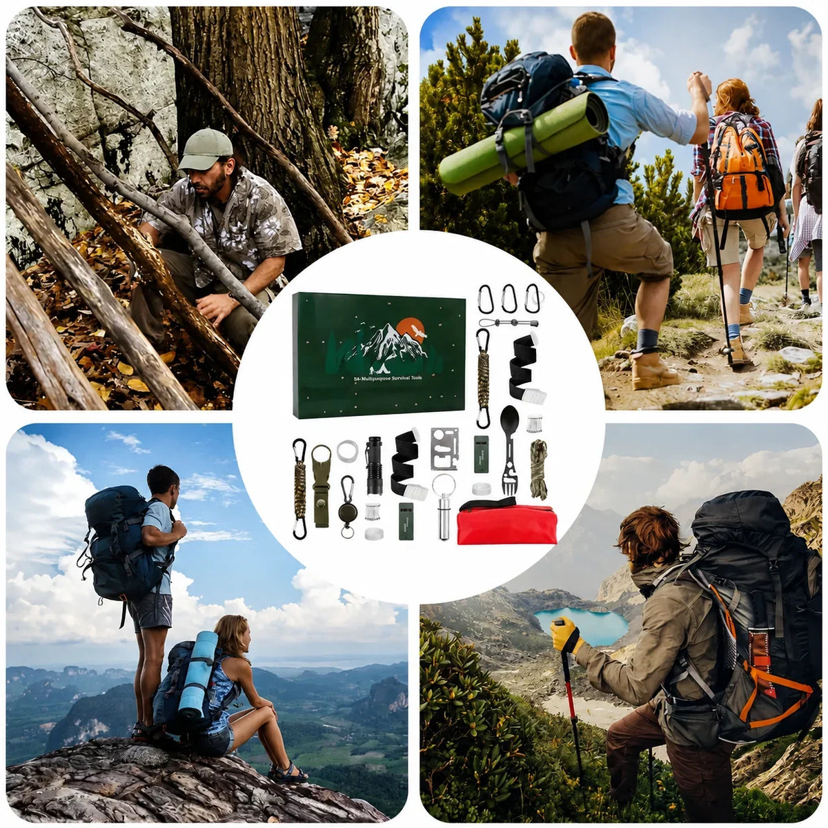 Outdoor Advent Calendar 24-Piece Camping & Hiking Gear