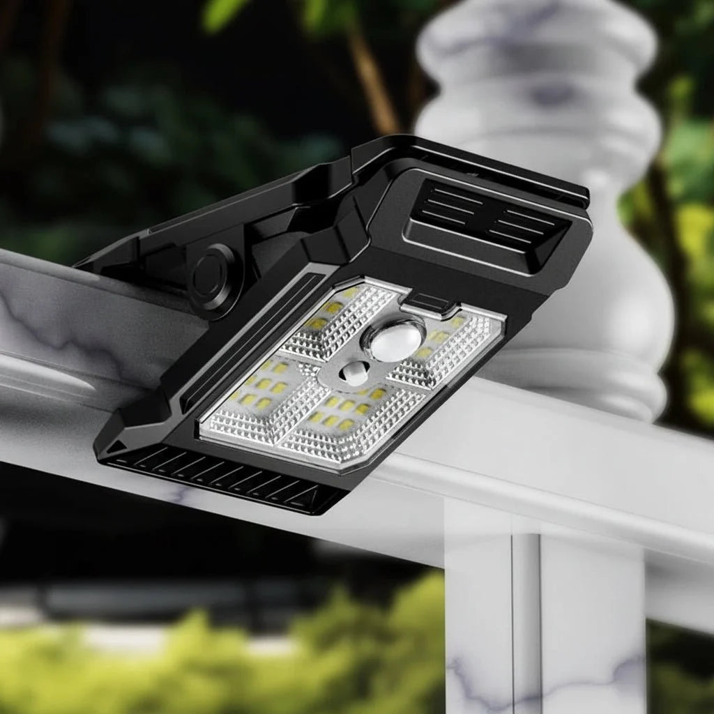 Outdoor Clip Light Solar-Powered Motion-Activated Weather-Resistant