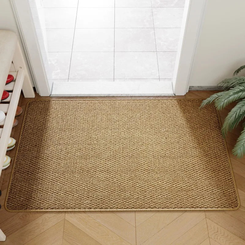 Outdoor Doormat Faux Jute Weave Weather-Resistant & Non-Slip
