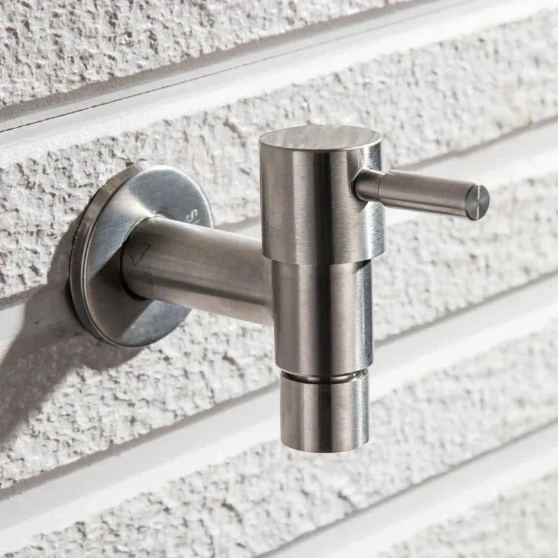 Outdoor Faucet Wall-Mounted 304 Stainless Steel Rust-Resistant