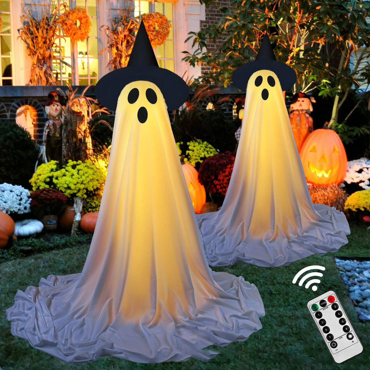 Outdoor Ghost Decoration 5 Ft LED Remote & Timer