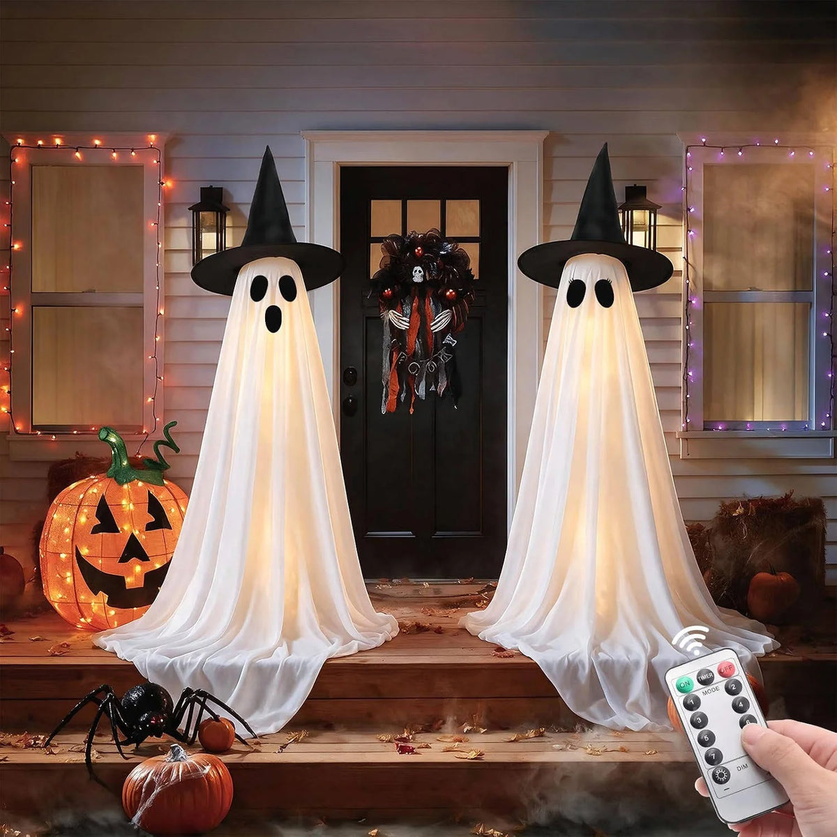 Outdoor Ghost Decoration 5 Ft LED Remote & Timer