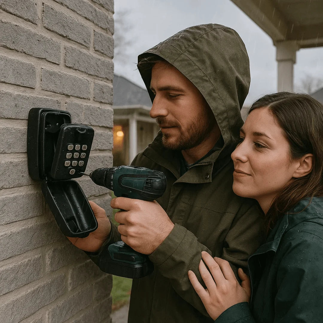 Outdoor Key Safe Weatherproof Zinc Alloy With Mounting Kit