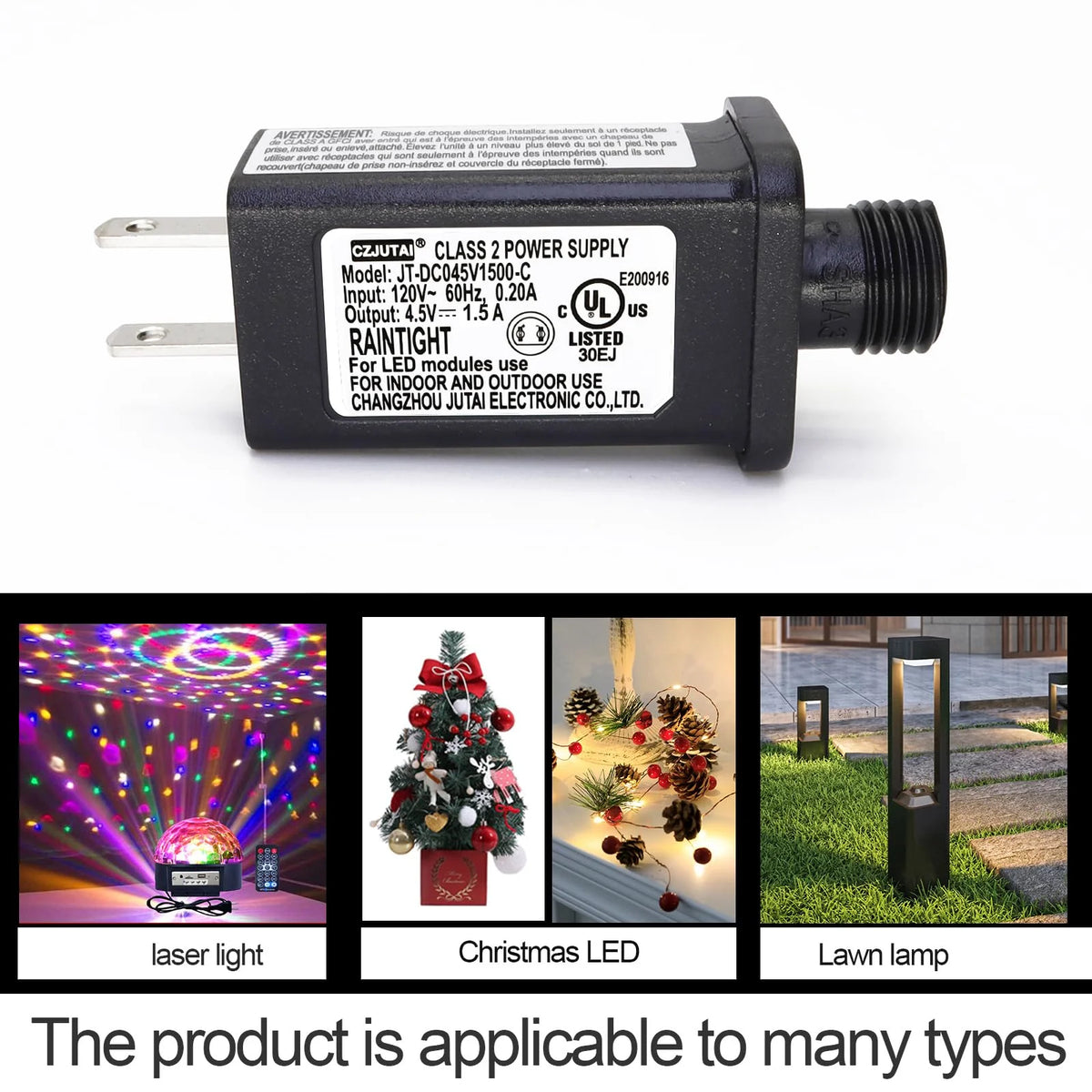 Outdoor Power Adapter 4.5 V DC Regulated IP44