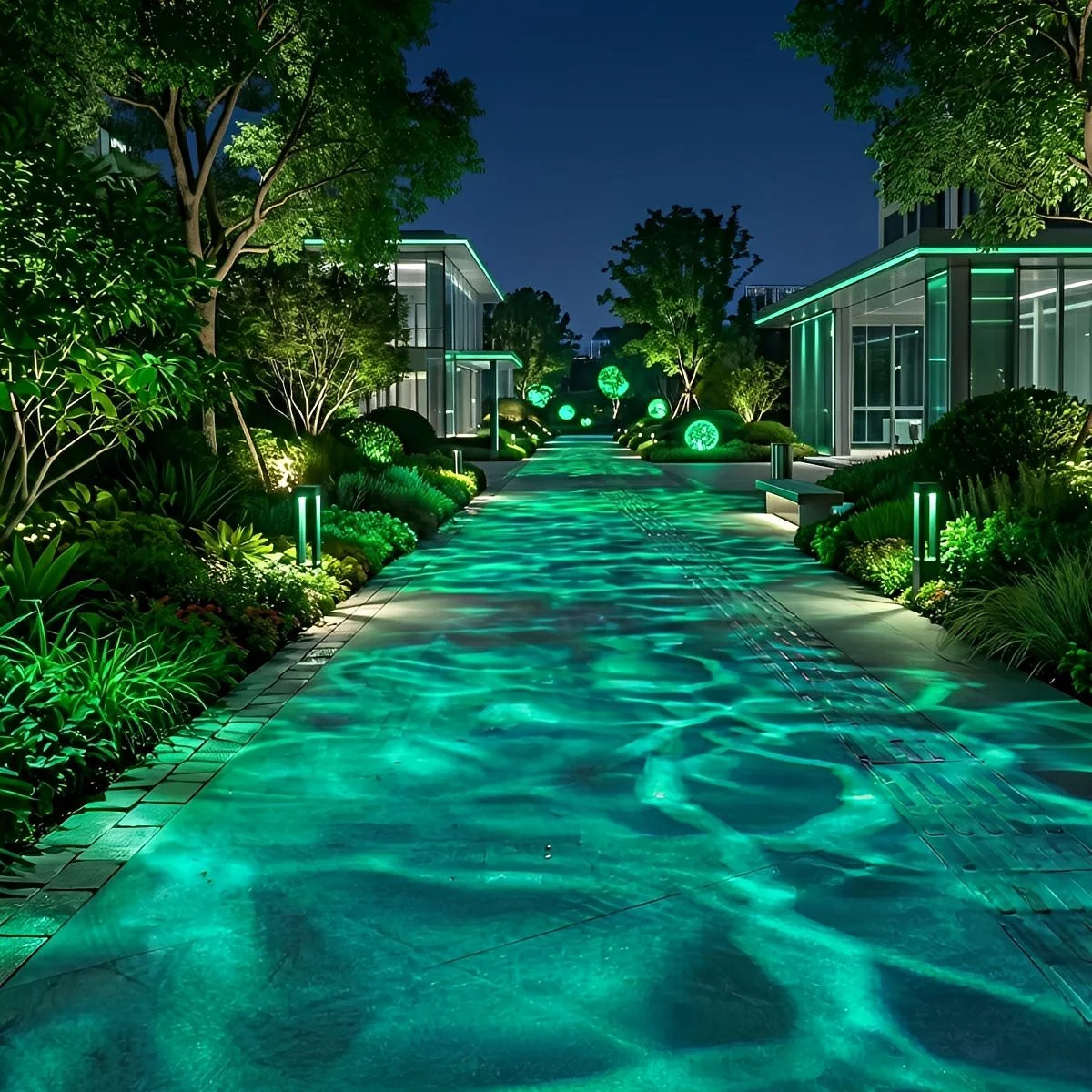 Outdoor Projector Spotlight Water Ripple Effect IP65 Weather-Resistant