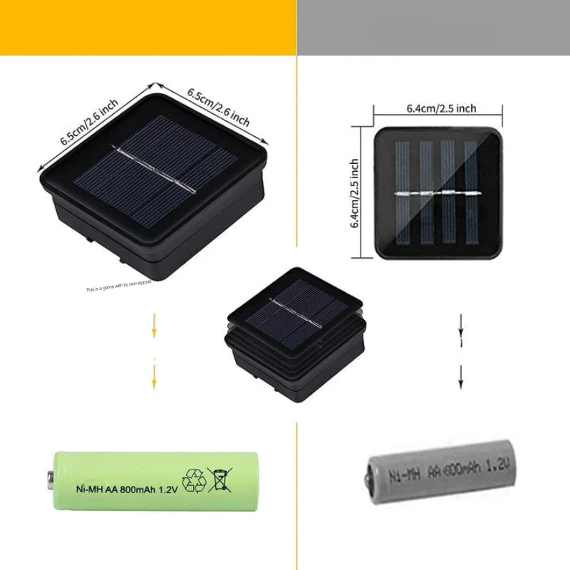 Outdoor Solar String Lights 100 LEDs Waterproof Stainless Steel