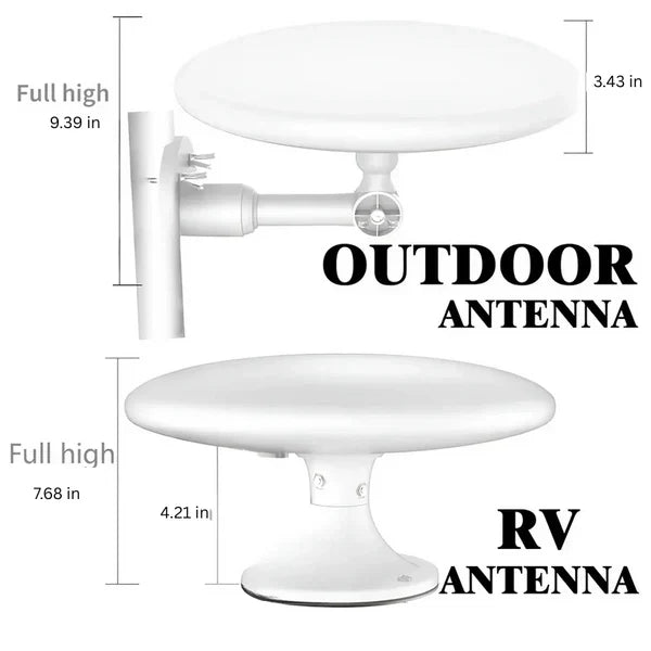 Outdoor TV Antenna Long-Range Omnidirectional Built-In Amplifier