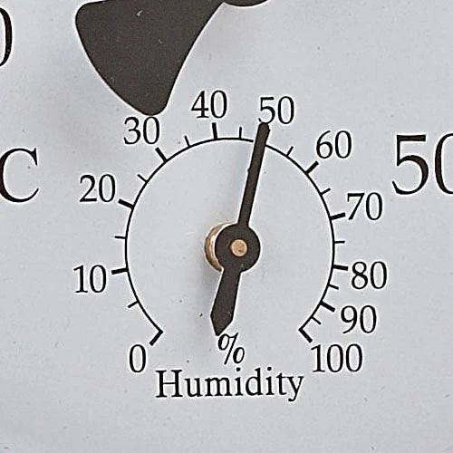 Outdoor Thermometer & Hygrometer Brass Fahrenheit & Celsius