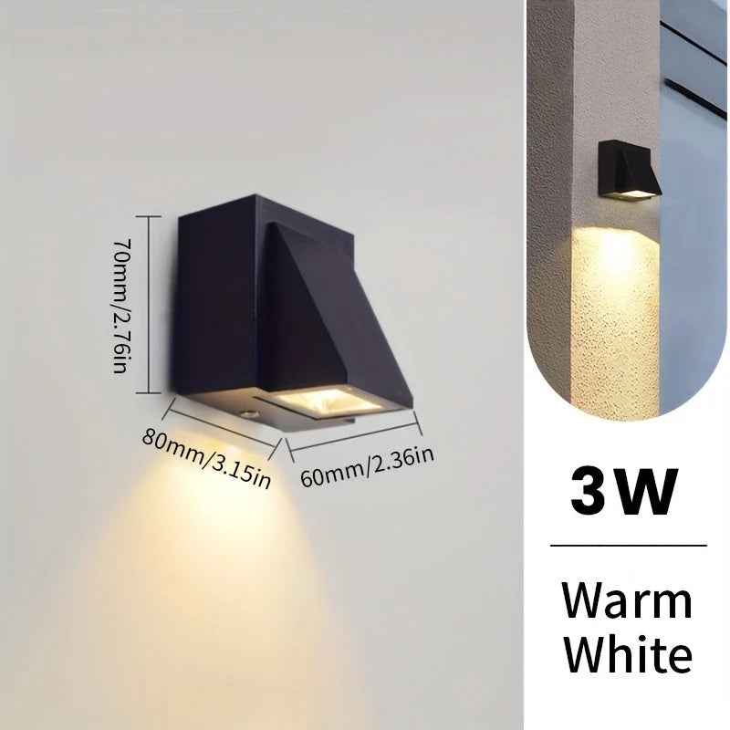 Outdoor Wall Light Dual Output Weatherproof Patterned Face