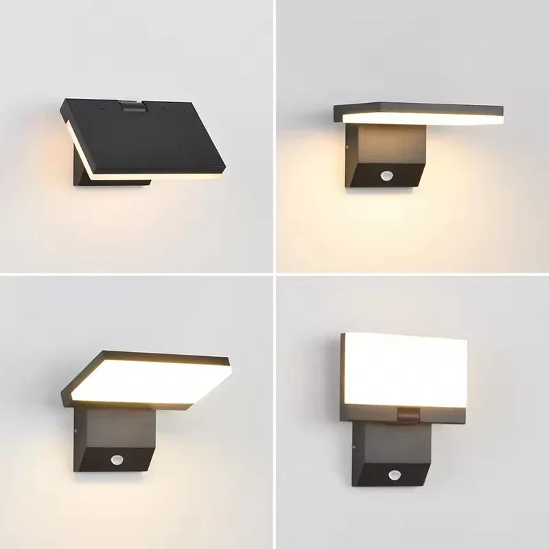 Outdoor Wall Light Folding Adjustable Head IP65 Weatherproof