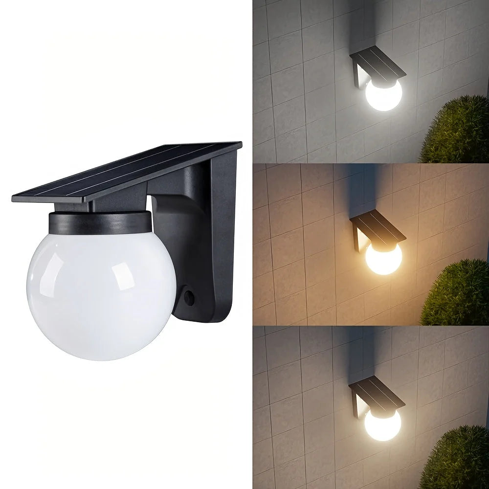 Outdoor Wall Light Solar-Powered & Dimmable