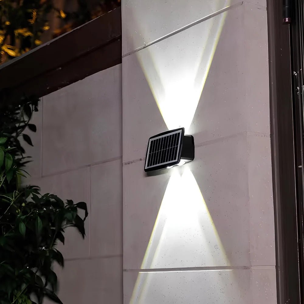 Outdoor Wall Light Solar Powered Dusk Sensor Easy Install