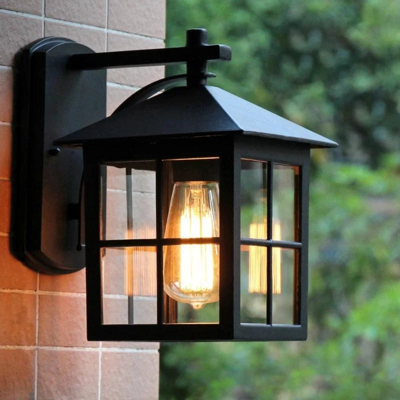 Outdoor Wall Light Weather-Resistant Metal E27 Socket
