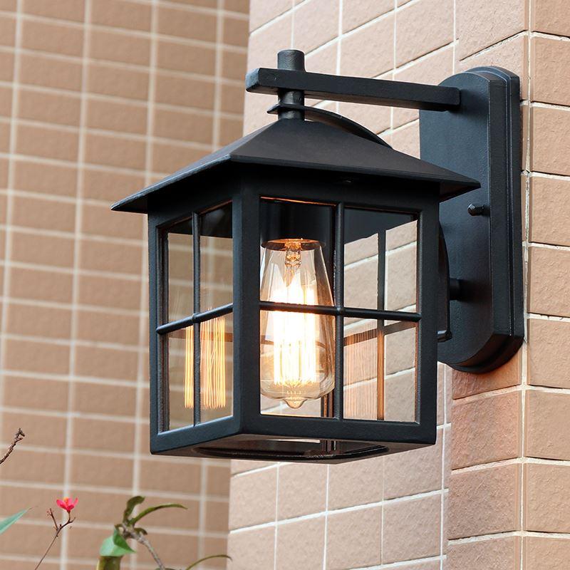 Outdoor Wall Light Weather-Resistant Metal E27 Socket