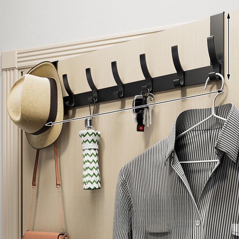Over-the-Door Coat Rack No-Drill Multi-Hook Storage