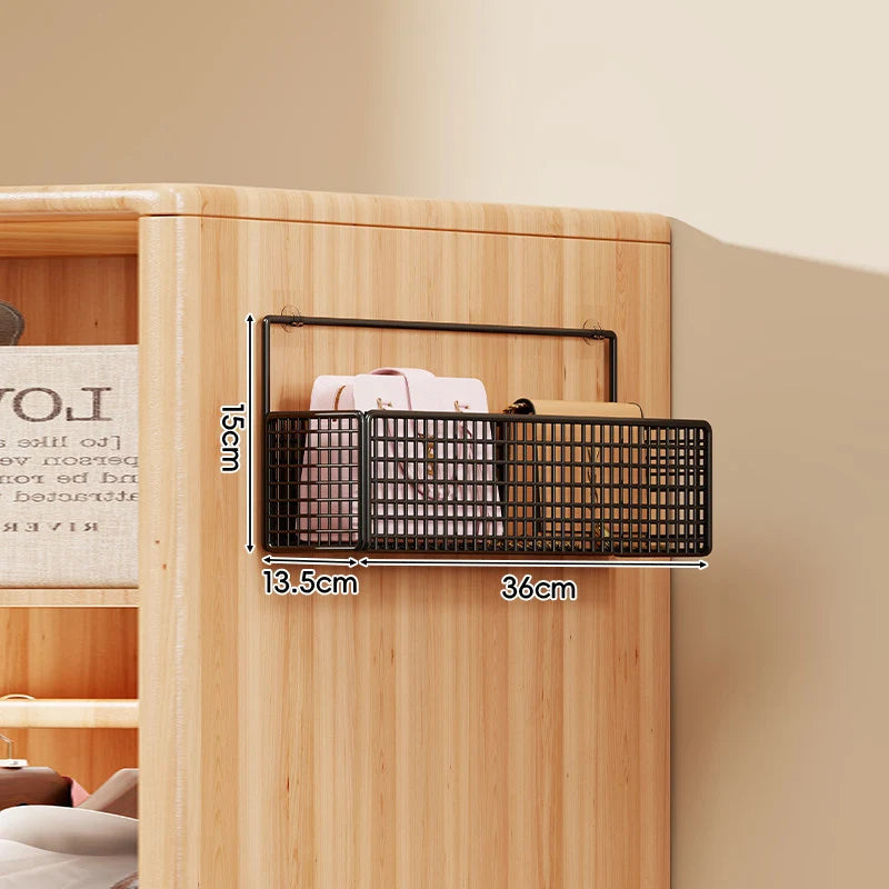 Over-the-Door Storage Organizer Four-Tier Mesh Baskets With Hooks