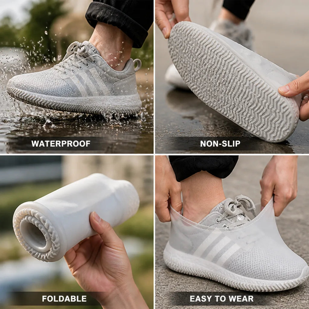 Overshoes Waterproof Silicone Non-Slip Foldable
