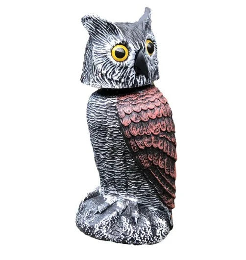 Owl Decoys Wind-Powered Rotating Heads Set of 2