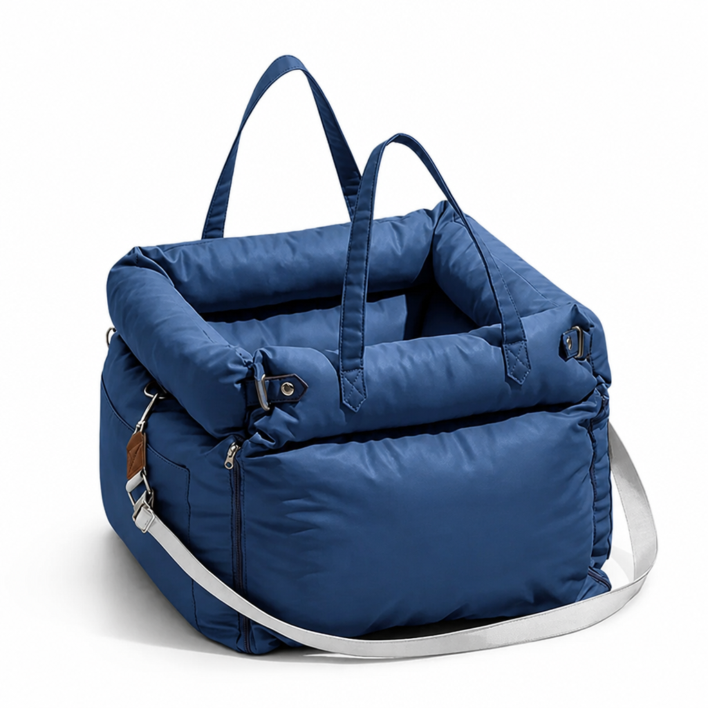 Padded Dog Car Seat (Built-In Seat Belt, Removable Washable Cover)