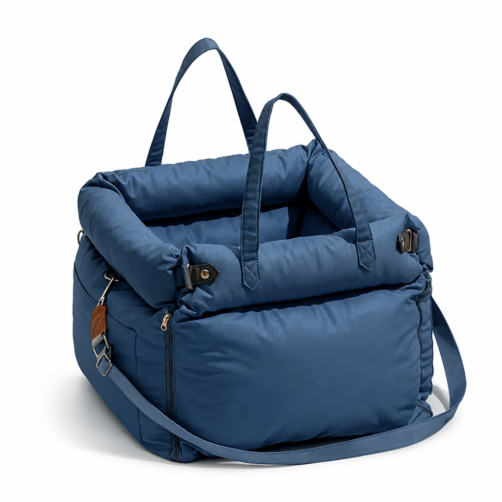 Padded Dog Car Seat (Built-In Seat Belt, Removable Washable Cover)