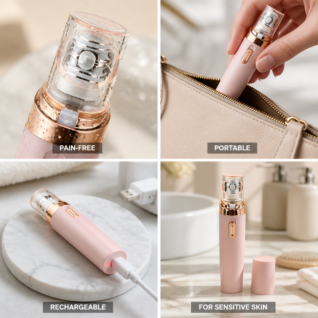 Pain-Free Rechargeable Epilator (For Sensitive Skin)
