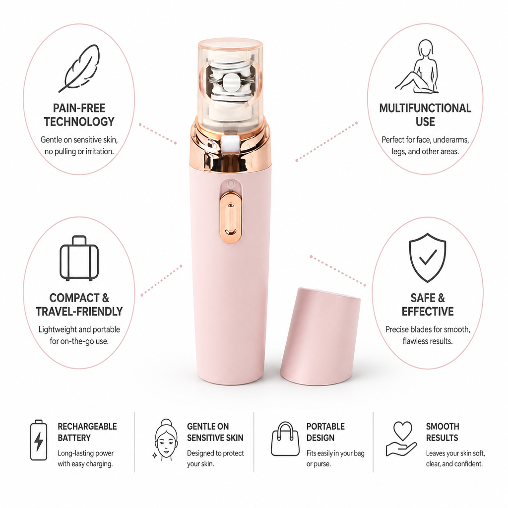 Pain-Free Rechargeable Epilator (For Sensitive Skin)