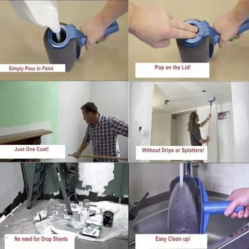 Paint Roller Self-Priming Drip-Control Washable