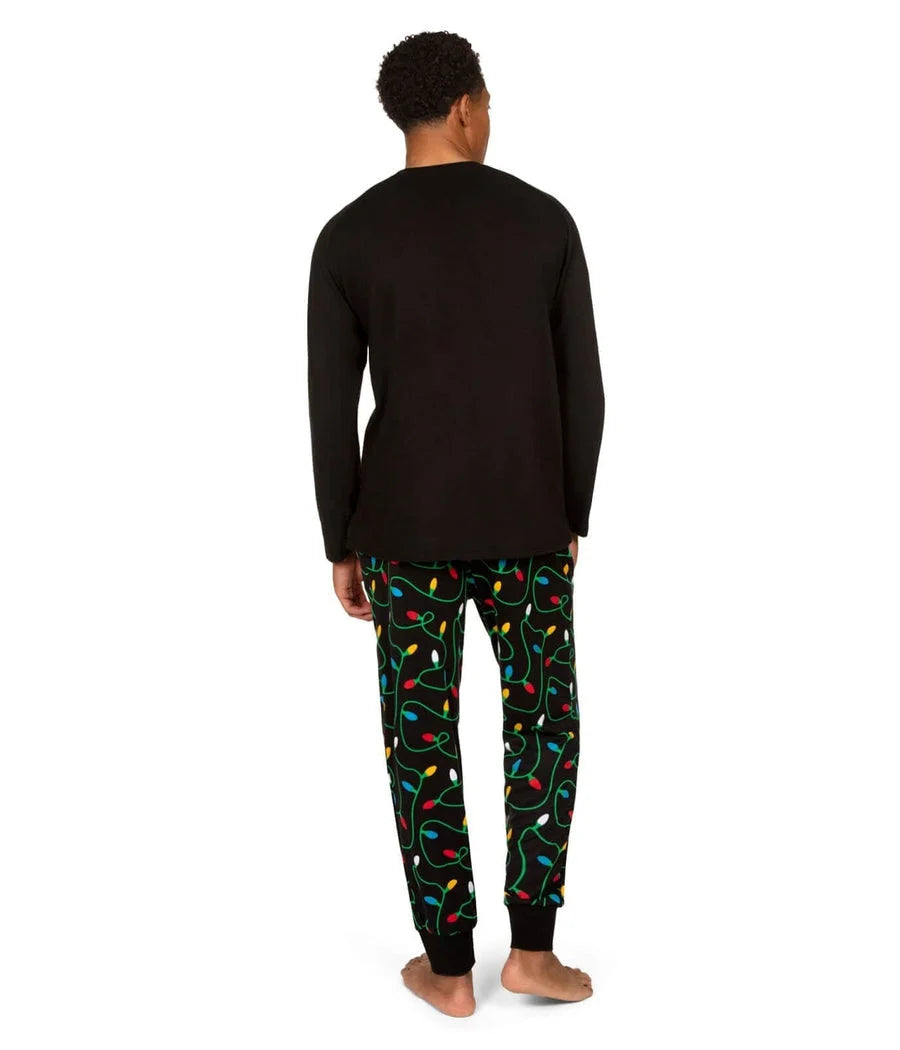 Pajama Set Men's Stretch Polyester Holiday Print