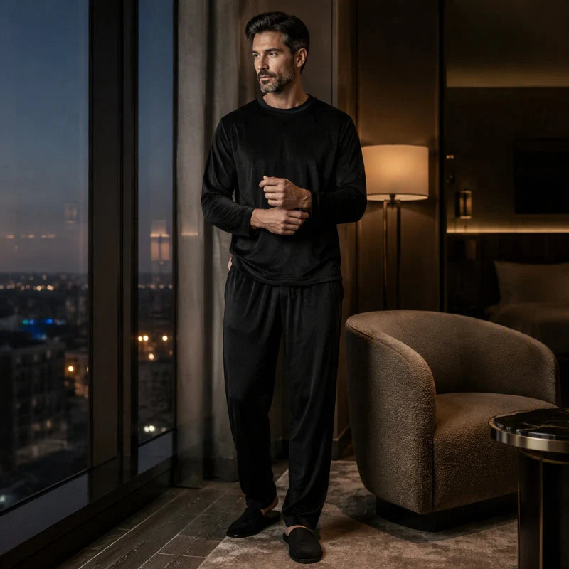 Pajama Set Thermal Velour Brushed Lining