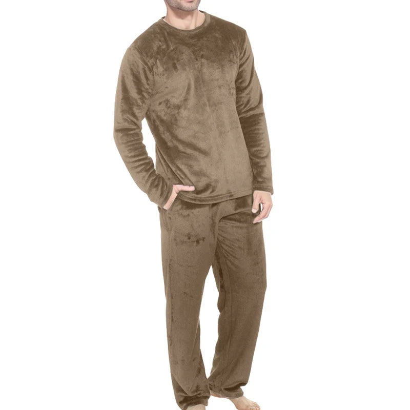 Pajama Set Thermal Velour Brushed Lining