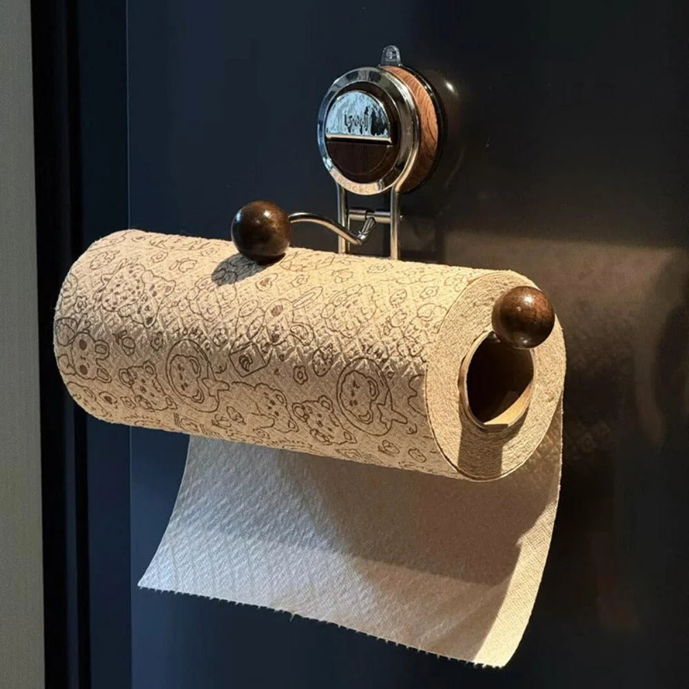 Paper Towel Holder Stainless Steel Drill-Free Suction Mount Repositionable