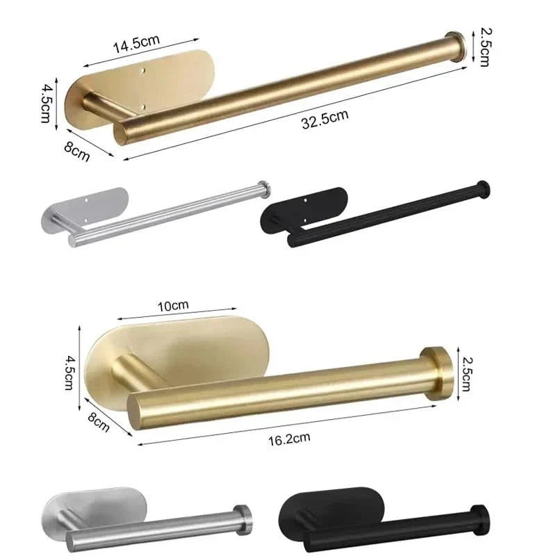 Paper Towel Holder Stainless Steel Wall-Mounted Rust-Resistant