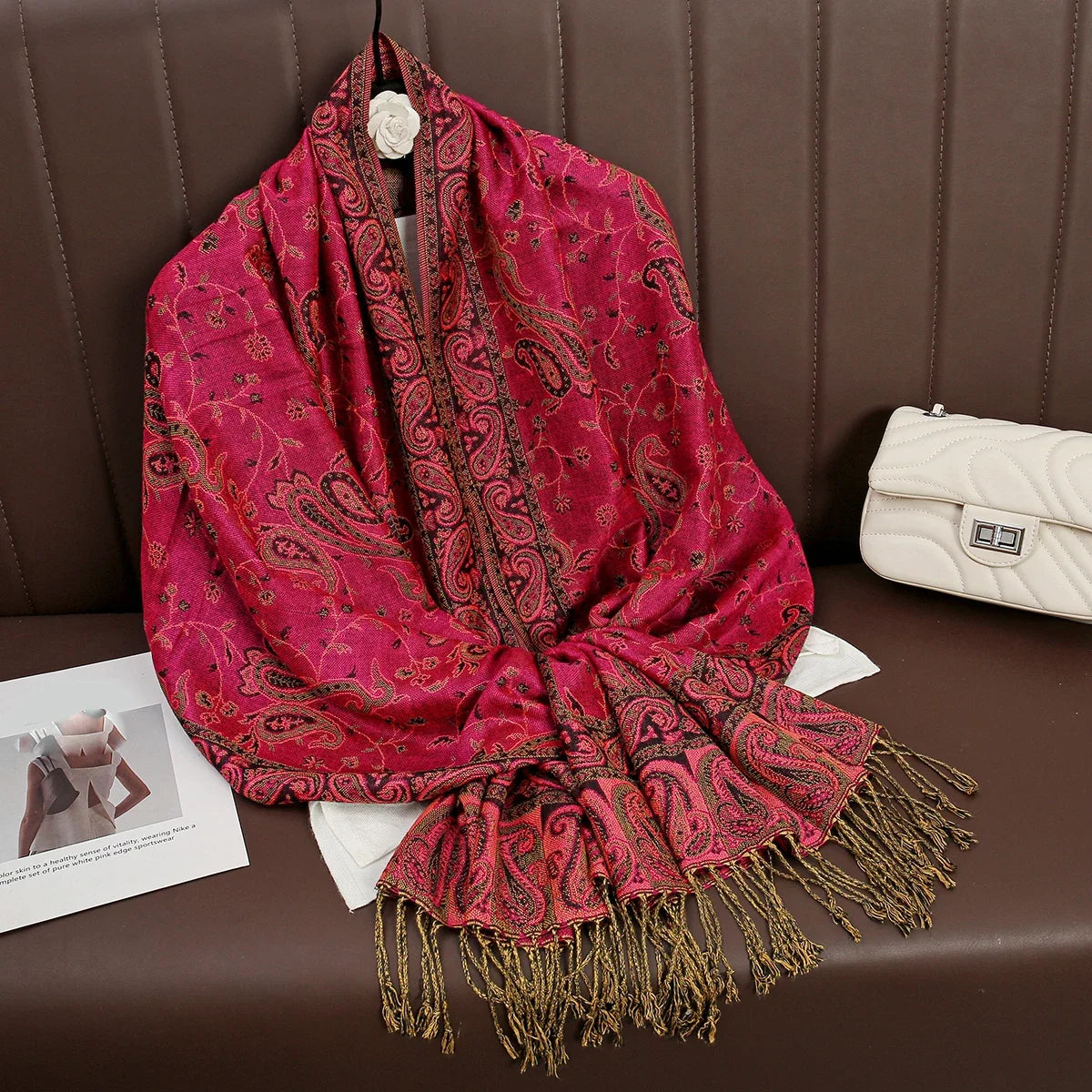 Pashmina Scarf Cotton-Polyester Blend Cashmere-Like Feel Multiway Wrap