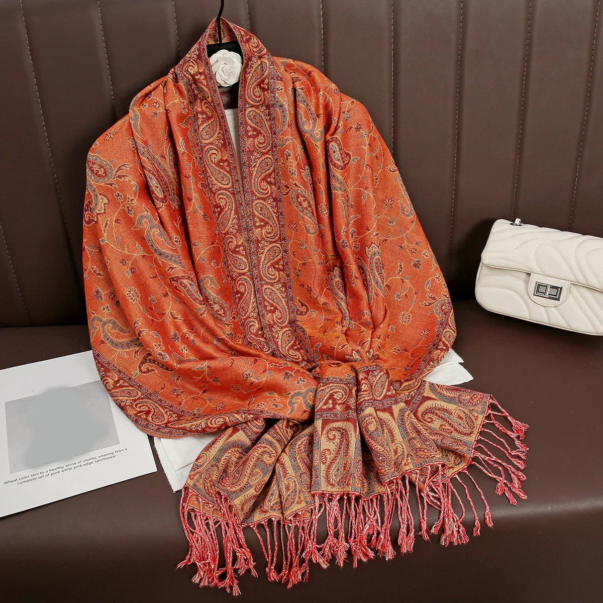 Pashmina Scarf Cotton-Polyester Blend Cashmere-Like Feel Multiway Wrap