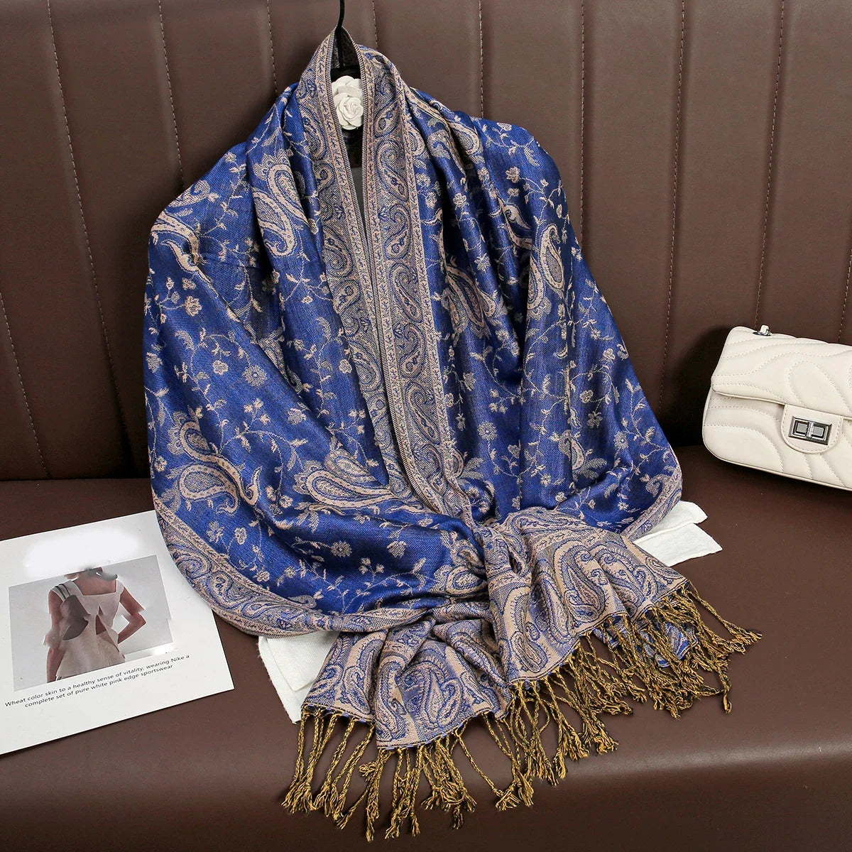 Pashmina Scarf Cotton-Polyester Blend Cashmere-Like Feel Multiway Wrap